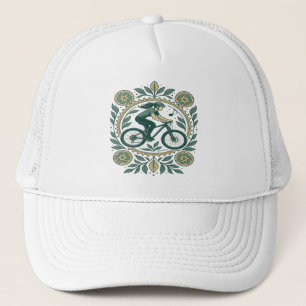 Gorra De Camionero Arte de ciclismo femenino inspirado en la naturale