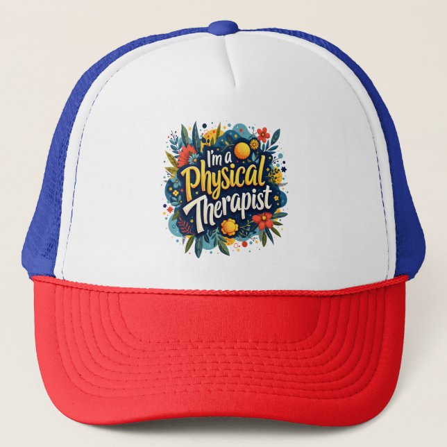 Gorra De Camionero Arte de citas florales fisioterapeutas (Anverso)