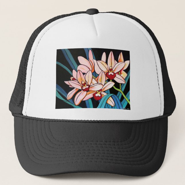 Gorra De Camionero Arte de Cymbidiums (Anverso)