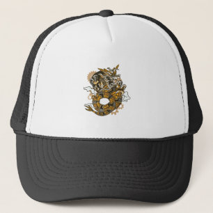 Gorra De Camionero Arte de dragón steampunk