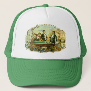 Gorra De Camionero Arte de etiqueta de cigarro vintage, Club Friends 