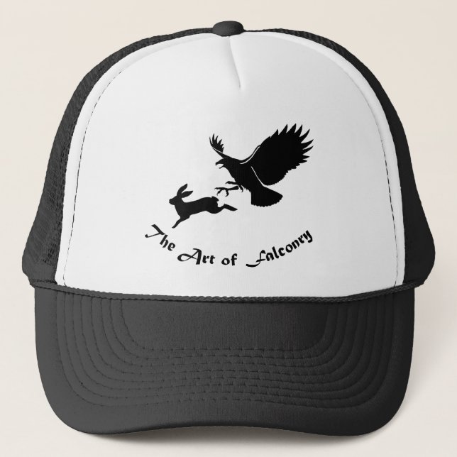 Gorra De Camionero Arte de Falconry - Red Tail Hawk (Anverso)