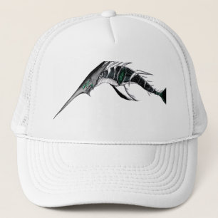 Gorra De Camionero Arte de Fantasía Anime Oscura Cuervo y Demonio