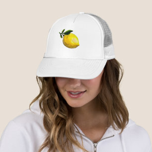 Gorra De Camionero Arte de frutas con pintura de limón