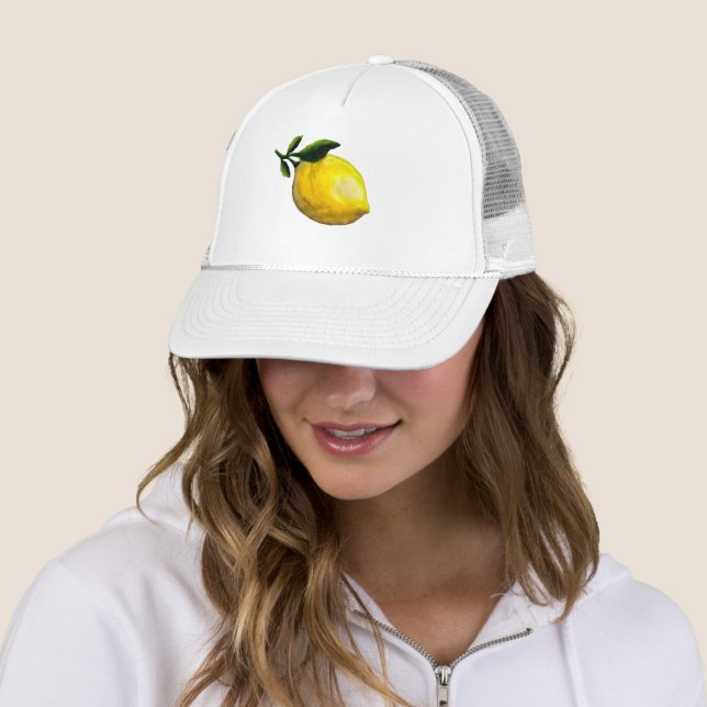 Gorra De Camionero Arte de frutas con pintura de limón (In situ)