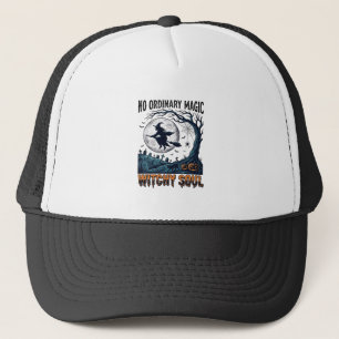 Gorra De Camionero Arte de Halloween brujeril grabado vintage escena 