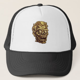 Gorra De Camionero Arte de la insignia beige dorada