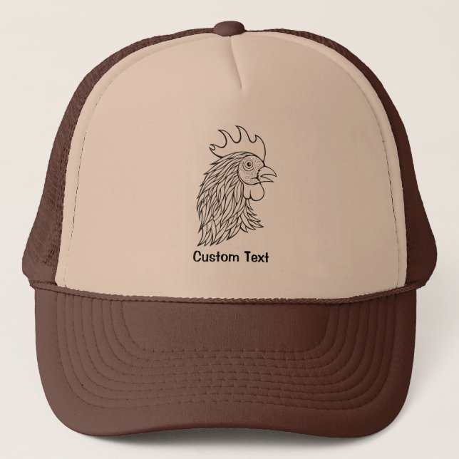 Gorra De Camionero Arte de la línea principal de Rooster (Anverso)