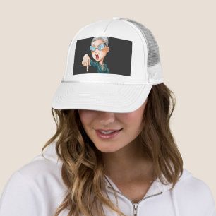 Gorra De Camionero Arte de mujer enfadada expresiva