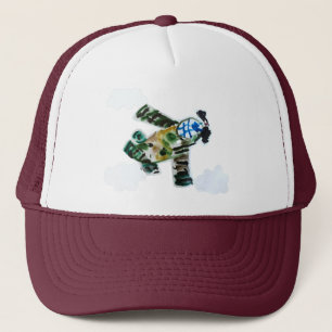 Gorra De Camionero "Arte de niños" en un jet del ejército