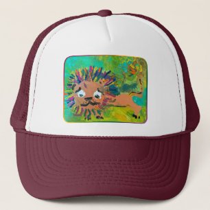 Gorra De Camionero "Arte de niños por león bebé"