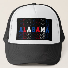Gorra De Camionero Arte de palabras apilado en Alabama