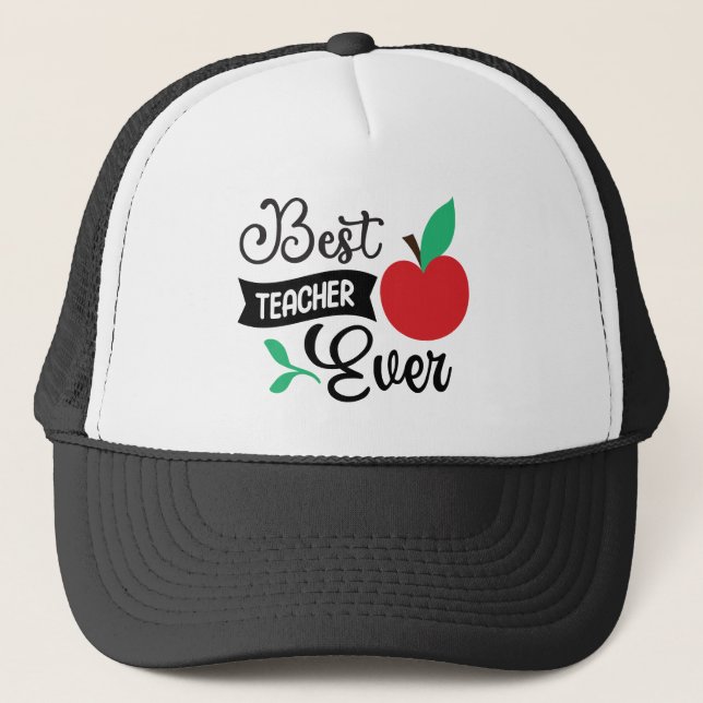 Gorra De Camionero Arte de palabras de la mejor profesora genial  (Anverso)