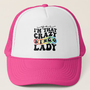 Gorra De Camionero Arte de palabras de señora de Bingo loca divertida