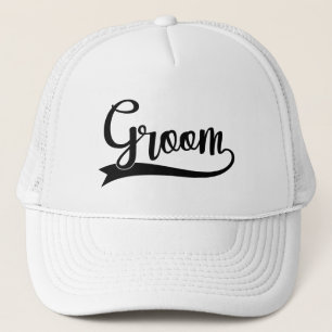 Gorra De Camionero Arte de palabras del novio genial Fiesta de boda 