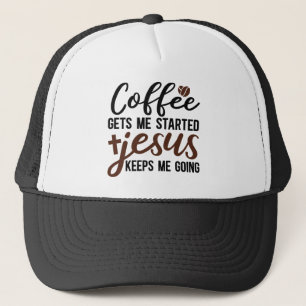 Gorra De Camionero Arte de palabras divertidas de Jesús café
