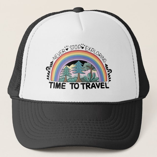 Gorra De Camionero Arte de palabras genial para explorar  (Anverso)