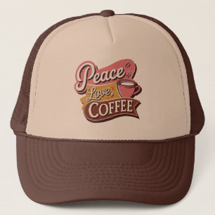 Gorra De Camionero Arte de palabras retro genial café