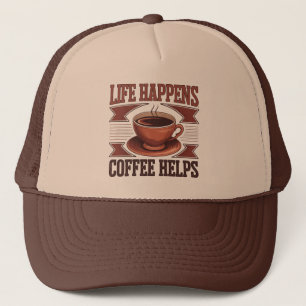 Gorra De Camionero Arte de palabras retro genial café