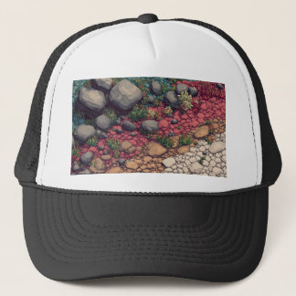 Gorra De Camionero arte de píxeles de camino de guijarros