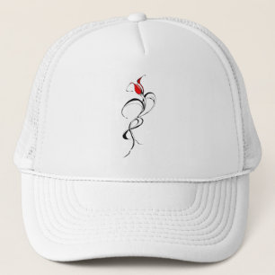 Gorra De Camionero Arte de tatuaje tribal surrealista gótico de la ro
