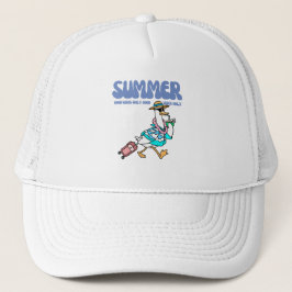 Gorra De Camionero Arte de vacaciones de pato de buenos vibras de ver