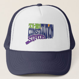 Gorra De Camionero Arte de Word con apodo de Connecticut