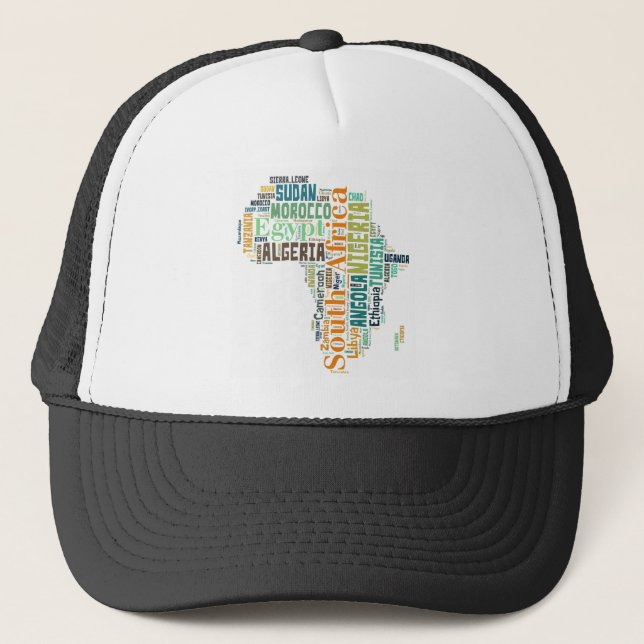 Gorra De Camionero Arte de Word en África (Anverso)