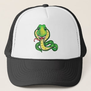 Gorra De Camionero Arte del animal del reptil de la serpiente de la