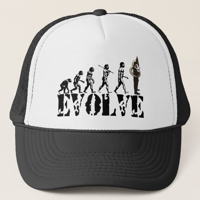 Gorra De Camionero Arte del Musical de la evolución de las tubas de (Anverso)