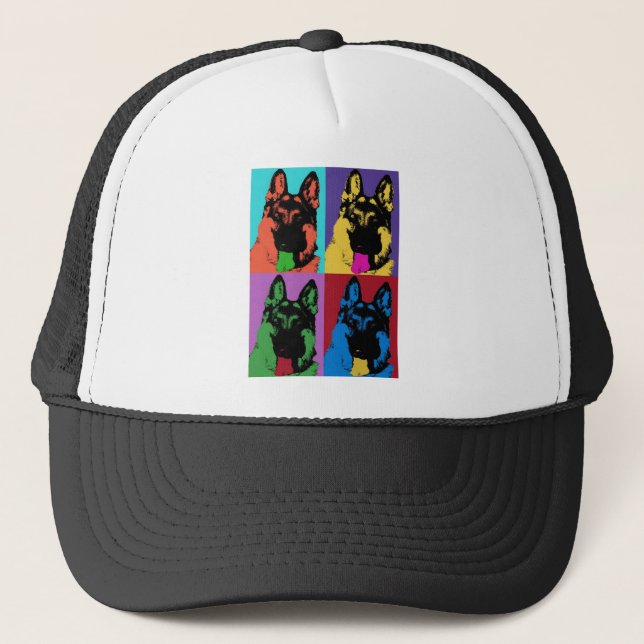 Gorra De Camionero Arte del pastor alemán (Anverso)