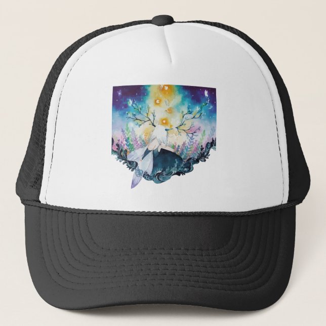 Gorra De Camionero Arte digital de hadas de árbol (Anverso)