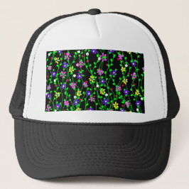 Gorra De Camionero Arte floral de primavera