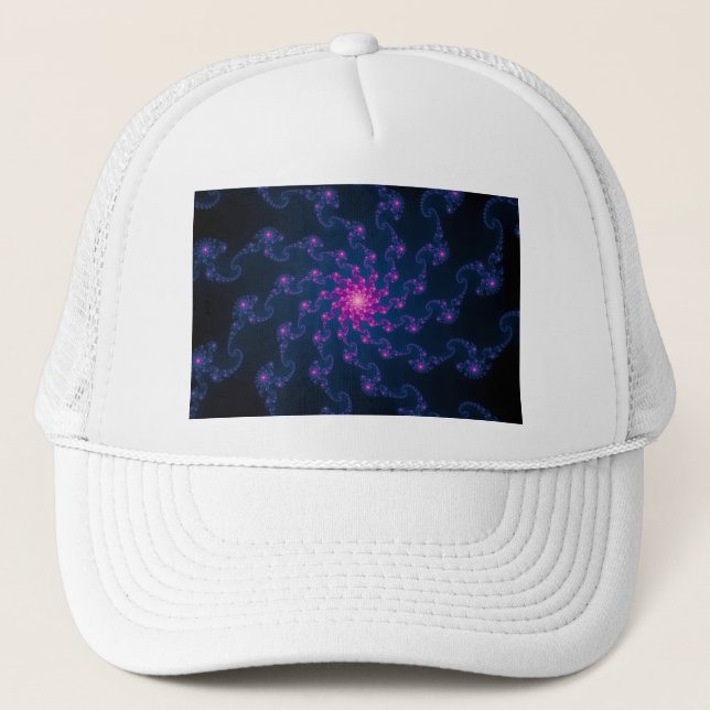 Gorra De Camionero Arte fractal de flores de vida (Anverso)