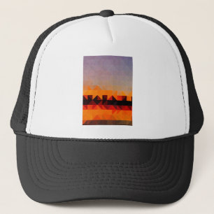 Gorra De Camionero Arte geométrico colorido abstracto
