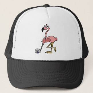 Gorra De Camionero Arte Golfing del flamenco rosado divertido