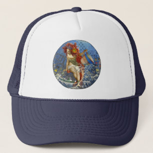Gorra De Camionero Arte gótico de sirena de Acuario azul