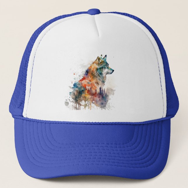 Gorra De Camionero Arte gráfico Wolf: Lobos animales Fan Art (Anverso)