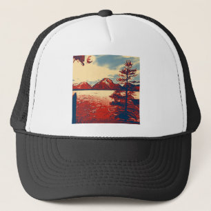 Gorra De Camionero Arte magnífico del parque nacional de Teton