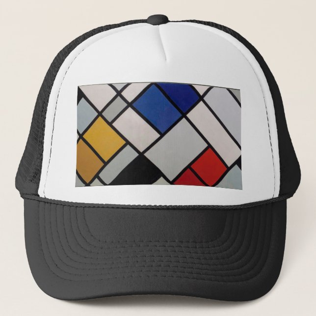 Gorra De Camionero Arte moderno de Piet Mondrian (Anverso)