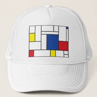 Gorra De Camionero Arte Moderno De Stijl Geométrico Minimalista Mondr