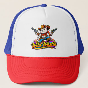 Gorra De Camionero Arte Original Divertido de Perro Vaquero Westie Oc