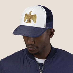 Gorra De Camionero Arte Patriótico Águila Dorada Vintage Americana