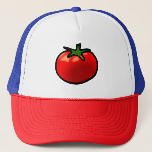 Gorra De Camionero Arte Personalizado caprichoso de tomate rojo