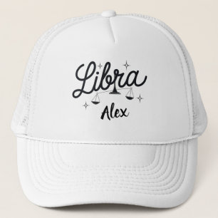 Gorra De Camionero Arte personalizado del signo zodiacal Libra