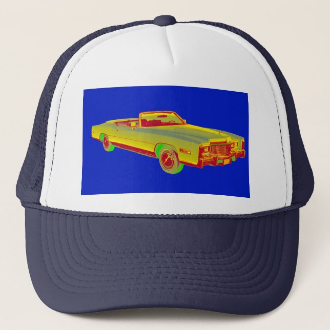Gorra De Camionero Arte pop 1975 convertible de Eldorado de Cadillac (Anverso)