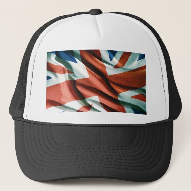 Gorra De Camionero Arte pop de bandera británica (Anverso)