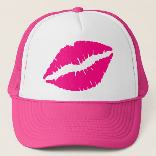 Gorra De Camionero Arte pop de beso con lápiz labial