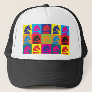 Gorra De Camionero Arte pop del ajedrez