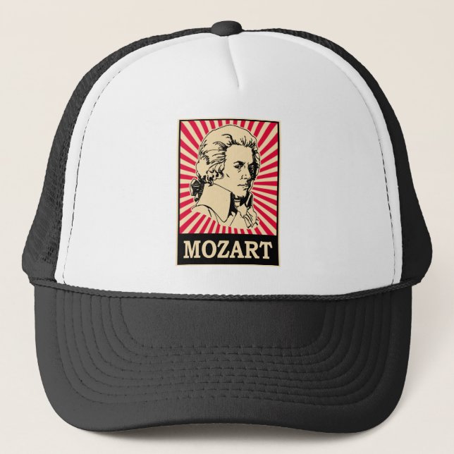Gorra De Camionero Arte pop Mozart (Anverso)
